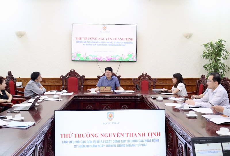 Rà soát công tác chuẩn bị kỷ niệm 80 năm Ngày truyền thống ngành Tư pháp